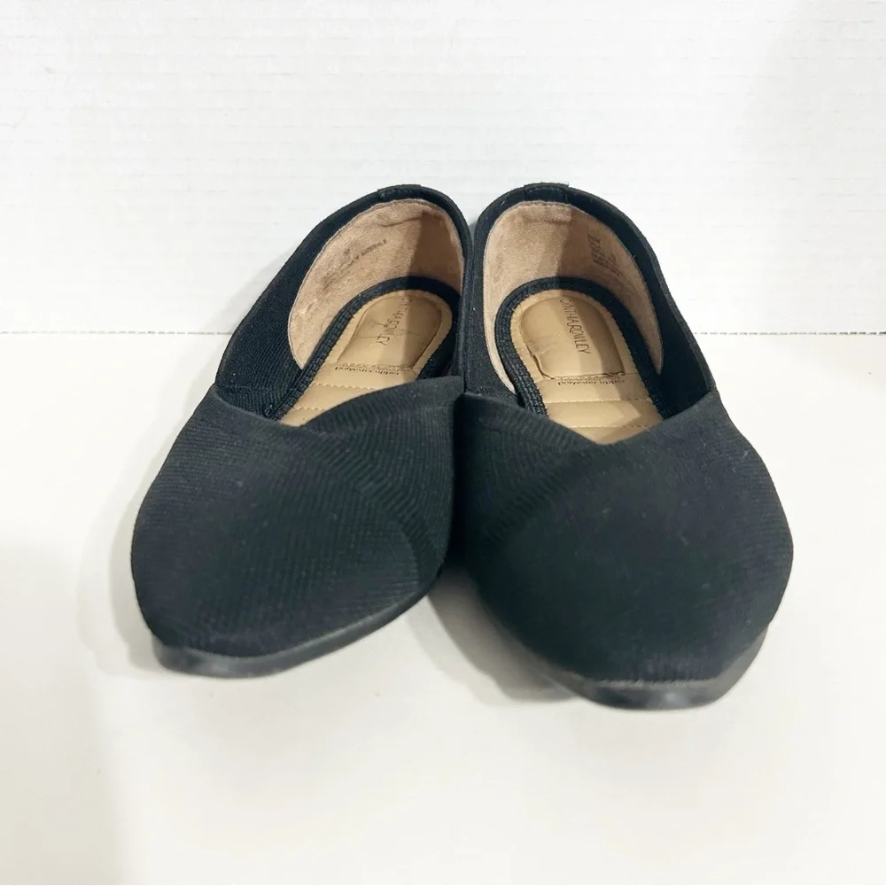 Cynthia Rowley Textile Pointed Toe Slip On Ballet Flats Cushion Heel and Footbed